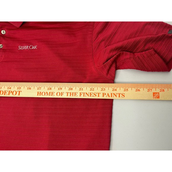 Nike Golf Tiger Woods Collection Polo Shirt Dri Fit Red Striped Mens Size XL - Picture 14 of 16